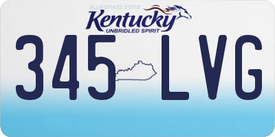KY license plate 345LVG