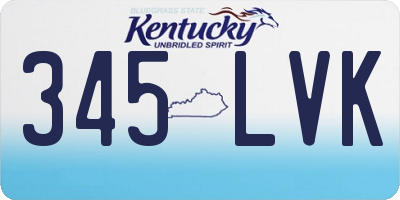 KY license plate 345LVK