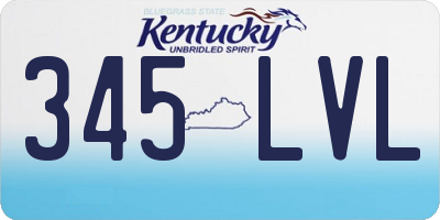 KY license plate 345LVL