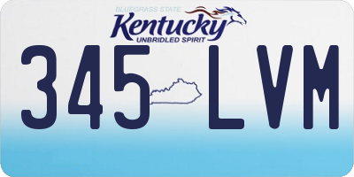 KY license plate 345LVM
