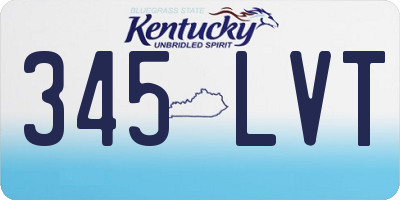 KY license plate 345LVT