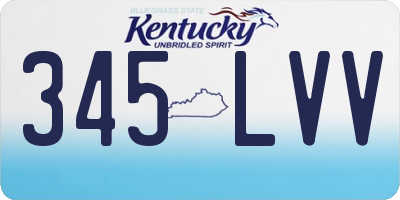 KY license plate 345LVV