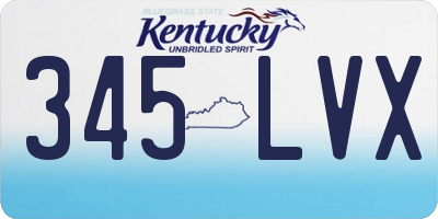 KY license plate 345LVX