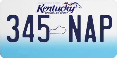 KY license plate 345NAP