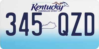 KY license plate 345QZD