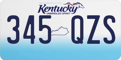 KY license plate 345QZS