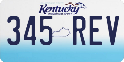 KY license plate 345REV