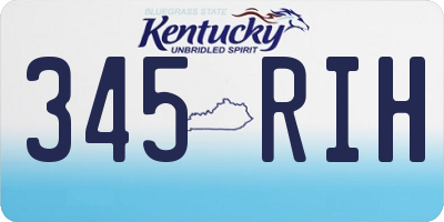 KY license plate 345RIH