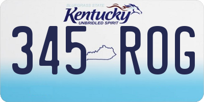 KY license plate 345ROG