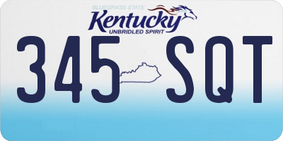 KY license plate 345SQT