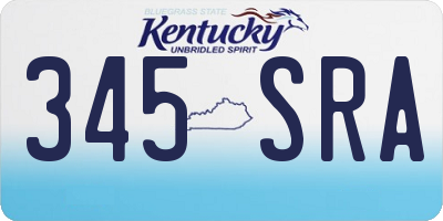 KY license plate 345SRA