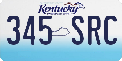 KY license plate 345SRC