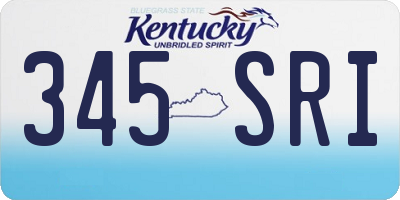 KY license plate 345SRI