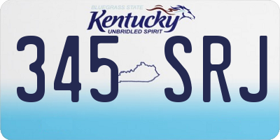 KY license plate 345SRJ