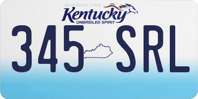 KY license plate 345SRL