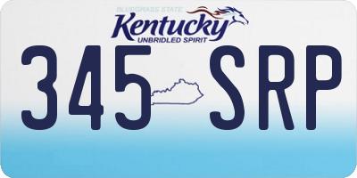 KY license plate 345SRP