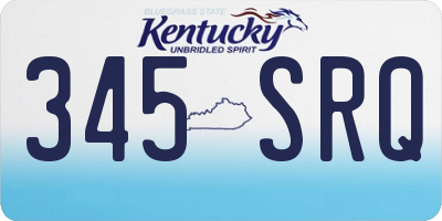 KY license plate 345SRQ