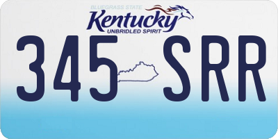 KY license plate 345SRR
