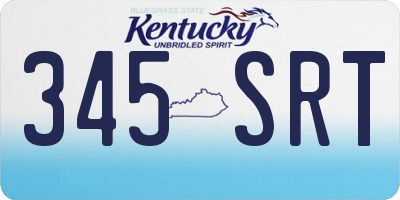 KY license plate 345SRT