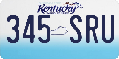 KY license plate 345SRU