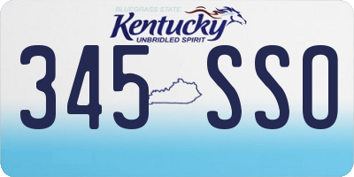 KY license plate 345SSO