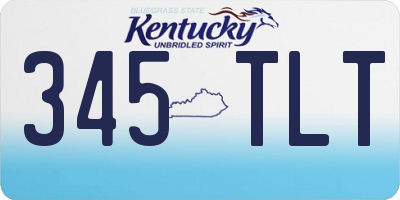 KY license plate 345TLT