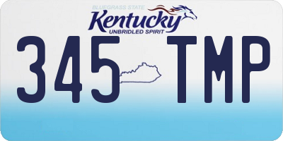 KY license plate 345TMP