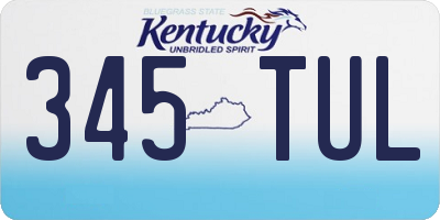 KY license plate 345TUL