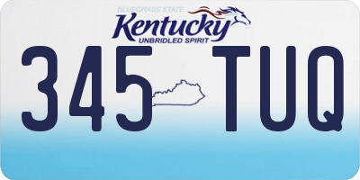 KY license plate 345TUQ