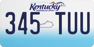 KY license plate 345TUU