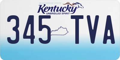 KY license plate 345TVA