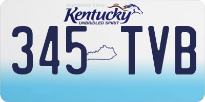 KY license plate 345TVB
