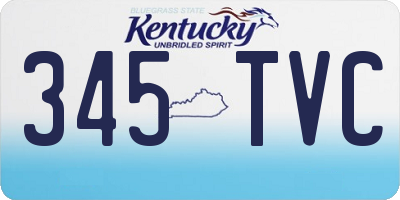 KY license plate 345TVC