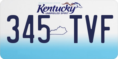 KY license plate 345TVF