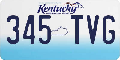 KY license plate 345TVG