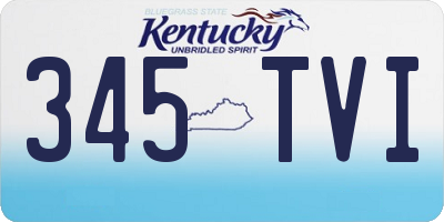 KY license plate 345TVI