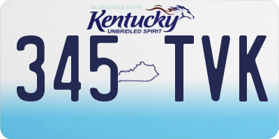 KY license plate 345TVK