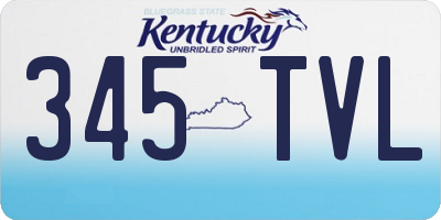 KY license plate 345TVL