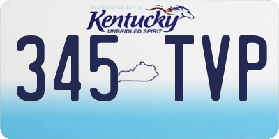 KY license plate 345TVP