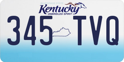 KY license plate 345TVQ