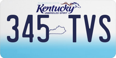 KY license plate 345TVS