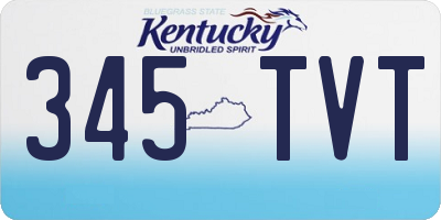 KY license plate 345TVT