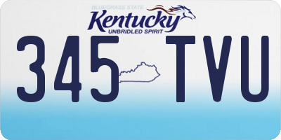 KY license plate 345TVU
