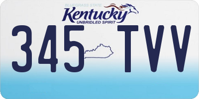 KY license plate 345TVV