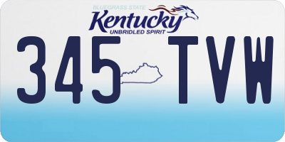 KY license plate 345TVW