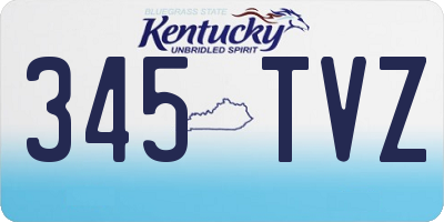 KY license plate 345TVZ
