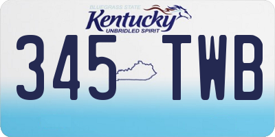 KY license plate 345TWB