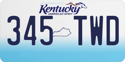 KY license plate 345TWD