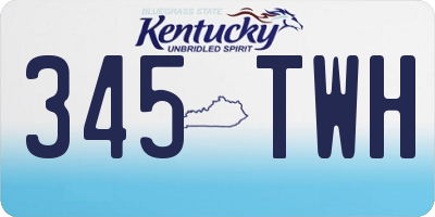 KY license plate 345TWH