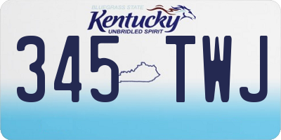 KY license plate 345TWJ